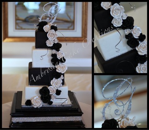 Black n white wedding cakes