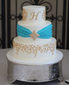 Turquoise Wedding Cake