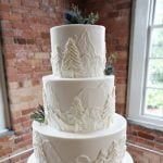 All White Designer Wedding Cake