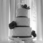 Black & White Wedding Cake